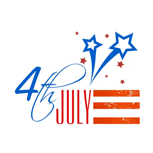 Fourth July Shooting Star Achtergrondafbeelding Vector — Stockvector