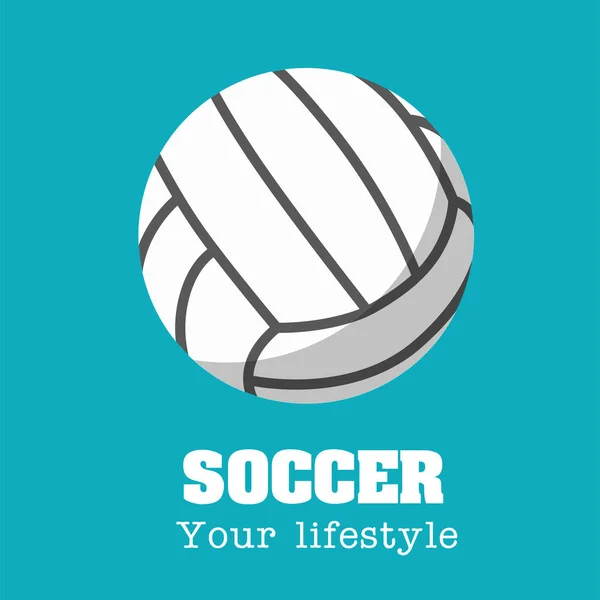 Soccer Your Lifestyle Soccer Ball Background Vector Image — Stock Vector