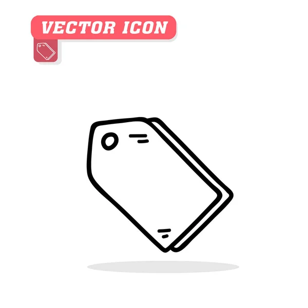 Etiqueta Vector Icono Fondo Blanco Vector Imagen — Vector de stock