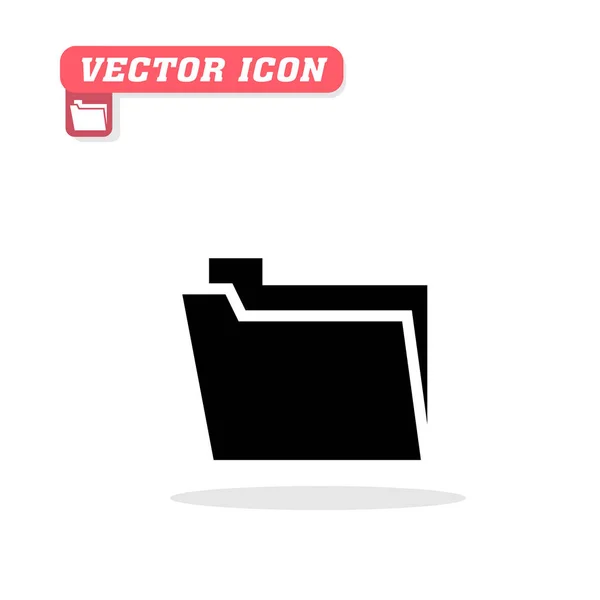 Ordner Vektor Symbol Weiß Hintergrund Vektor Bild — Stockvektor