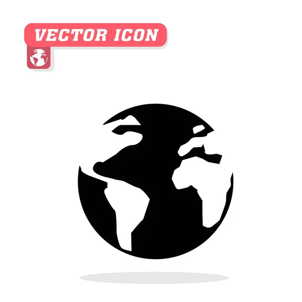 Welt Vektor Symbol Weiß Hintergrund Vektor Bild — Stockvektor