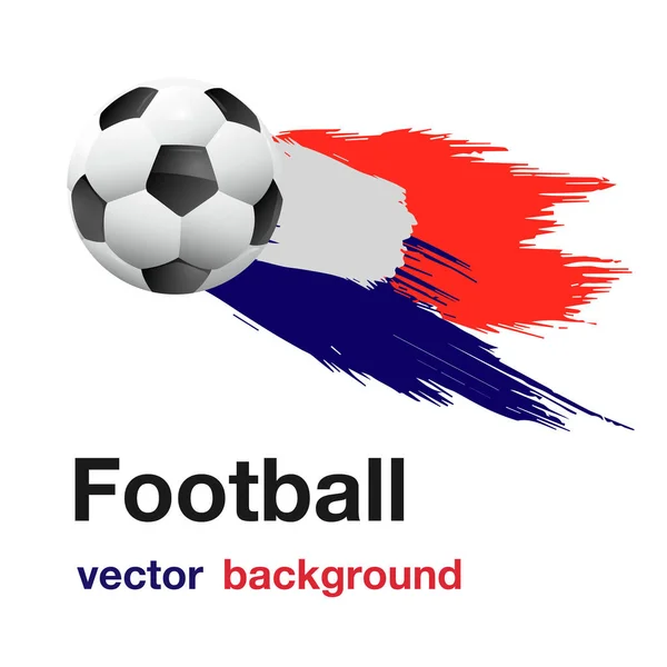 Futebol Voando Bola Futebol Branco Fundo Vetor Imagem —  Vetores de Stock