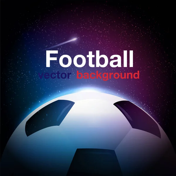 Futbol evren, futbol kavramı uzay arka plan vektör görüntü