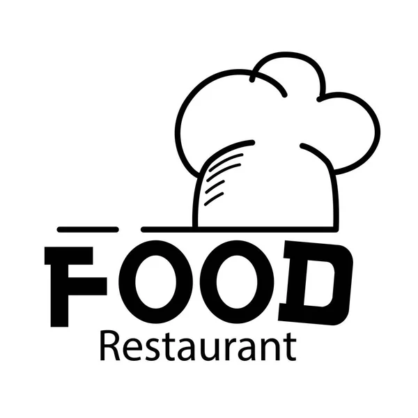 Ristorante Cibo Logo Chef Cappello Sfondo Vettoriale Immagine — Vettoriale Stock