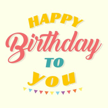 Mutlu yıllar için sen bayrak vektör görüntü arka plan