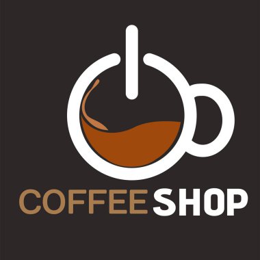 Coffee Shop fincan kahve üstten görünüm arka plan vektör görüntü