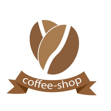 Kahve dükkanı şerit kahve çekirdeği arka plan vektör görüntü