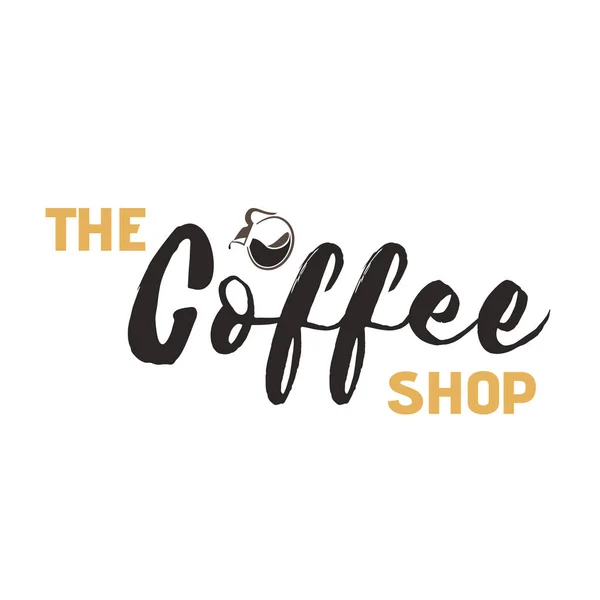 Coffee Shop Kahve Pot Beyaz Arka Plan Vektör Görüntü — Stok Vektör