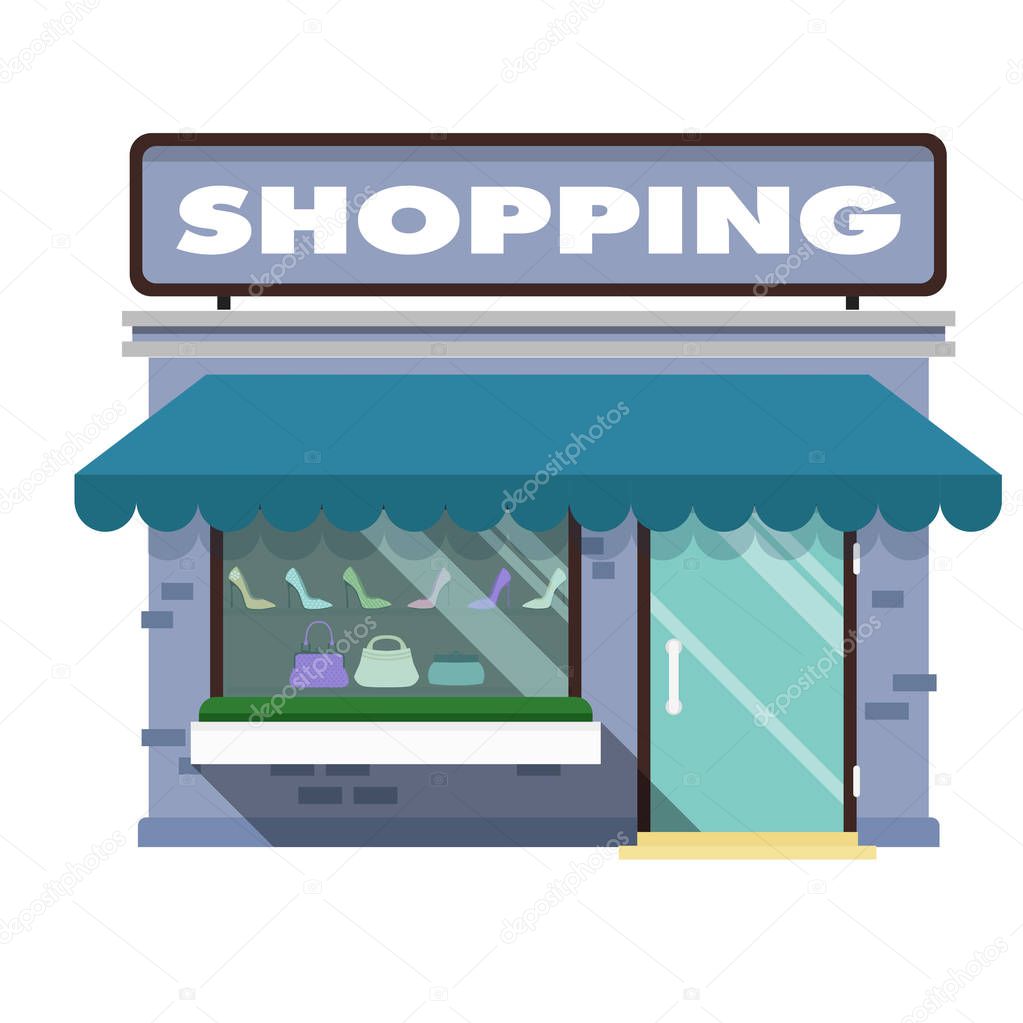 Shopping Infographic Shopping Store Background Vector Image