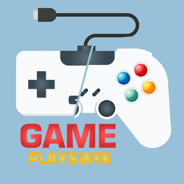 Spelspel Win Game Controller Achtergrondafbeelding Vector — Stockvector