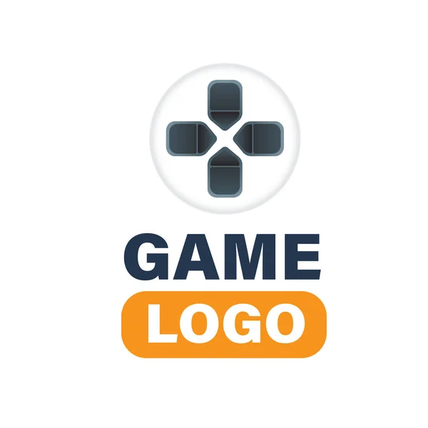 Hra Logo Řadič Osmisměrné Pozadí Vektorový Obrázek — Stockový vektor