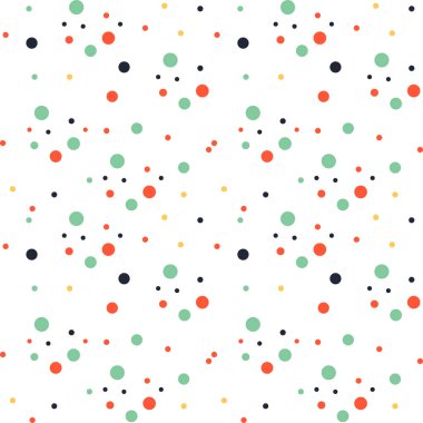 Soyut renkli noktalar beyaz desen vektör görüntü
