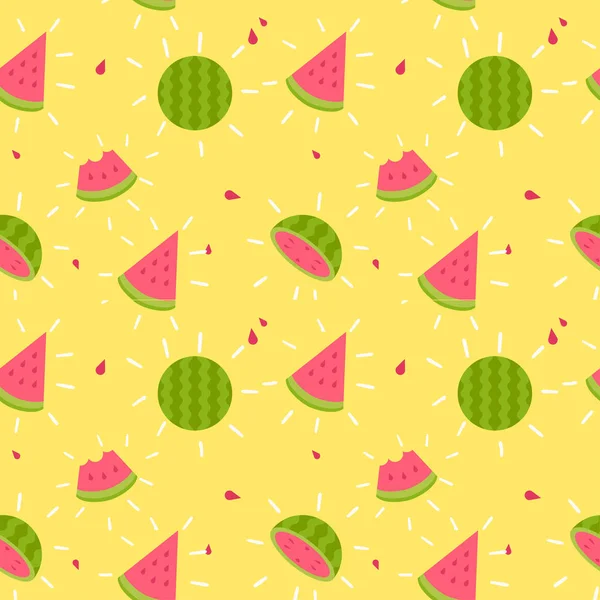 Modern Watermelon Orange Pattern Background Vector Image — Stock Vector