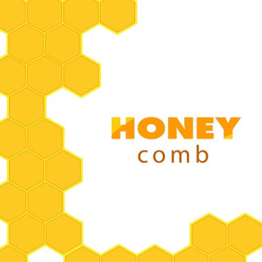 Soyut petek logosu beyaz arka plan vektör görüntü