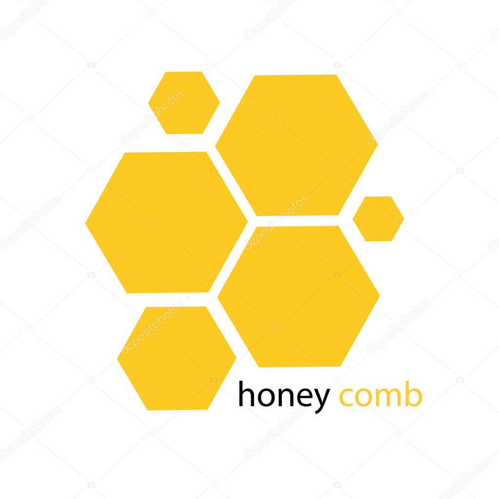 Yellow Honeycomb Pattern White Background Vector Image