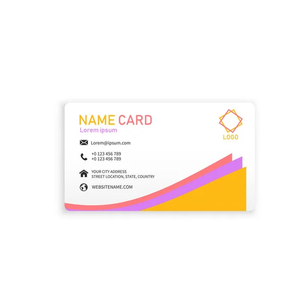 Colorful Abstract Business Name Card Vector Image — Stock Vector