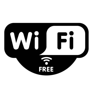 Ücretsiz Wifi kayıt beyaz arka plan vektör görüntü