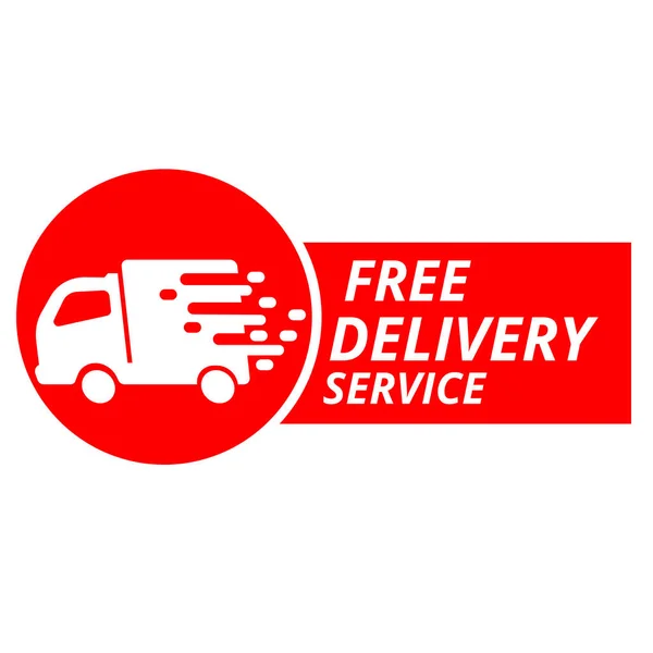免费送货服务图标白色背景矢量图像 — 图库矢量图片