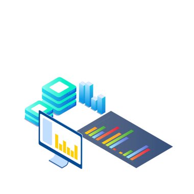 Blockchain dijital bilim Server Oda kavramı arka plan vektör görüntü