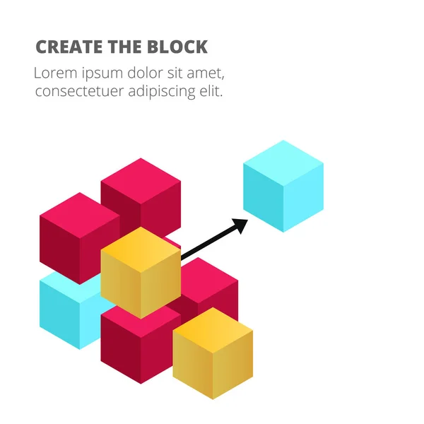 Concept Van Blockchain Kleurrijke Blockchain Vector Achtergrondafbeelding — Stockvector