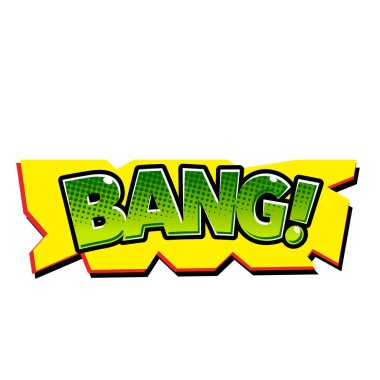 Pop art yeşil patlama sarı arka plan vektör görüntü