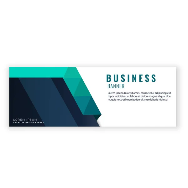 Blau Grünes Design Modernes Business Banner Vektor Image — Stockvektor