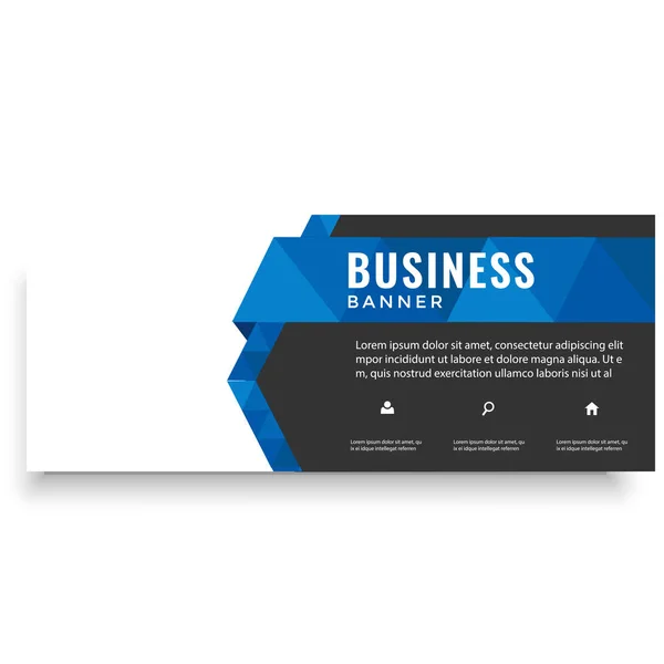 Modern Blauw Ontwerp Business Banner Vector Lintafbeelding — Stockvector