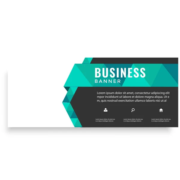 Moderne Groene Design Business Banner Vector Lintafbeelding — Stockvector