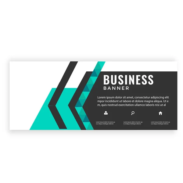 Diseño Moderno Verde Negro Business Banner Imagen Vectorial — Archivo Imágenes Vectoriales