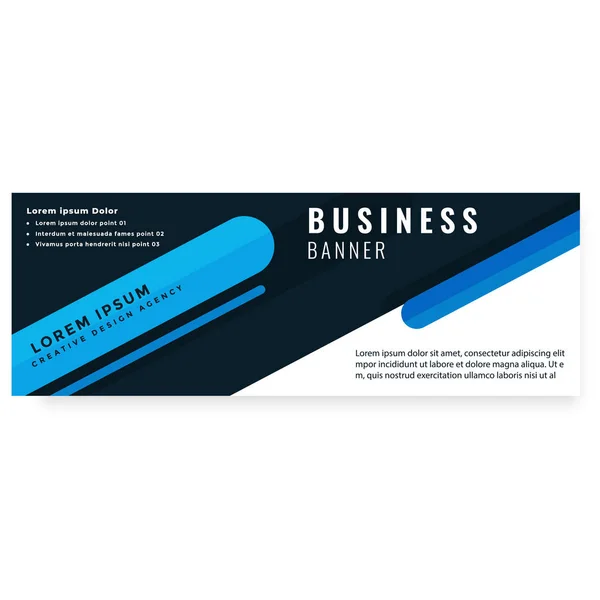 Abstrakt Schwarz Blau Design Business Banner Vektorbild — Stockvektor
