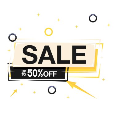 Satılık ilâ %50 Off kare çerçeve arka plan vektör görüntü