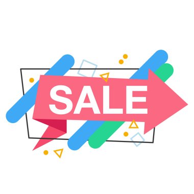 Satılık pembe ok Meydanı çerçeve arka plan vektör görüntü