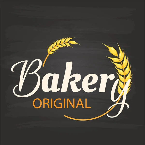 Bakery Original Malt Image Vectorielle Fond Noir — Image vectorielle