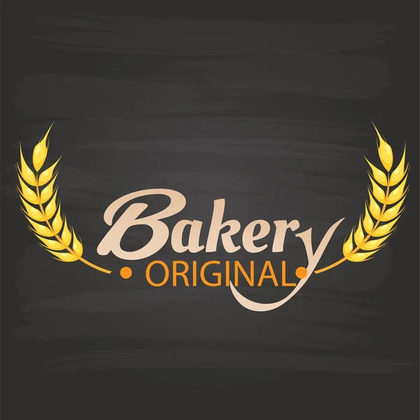 Bakery Original Malt Image Vectorielle Fond Noir — Image vectorielle