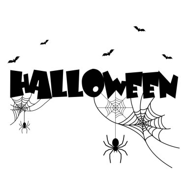 Halloween örümcek ve Web arka plan vektör görüntü