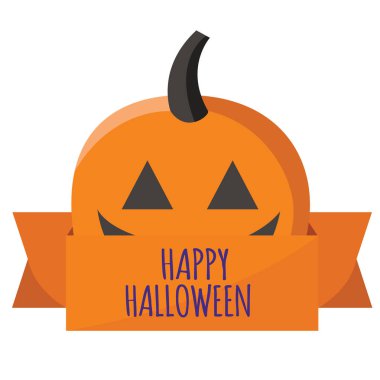 Cadılar Bayramın kutlu olsun şerit kabak arka plan vektör görüntü