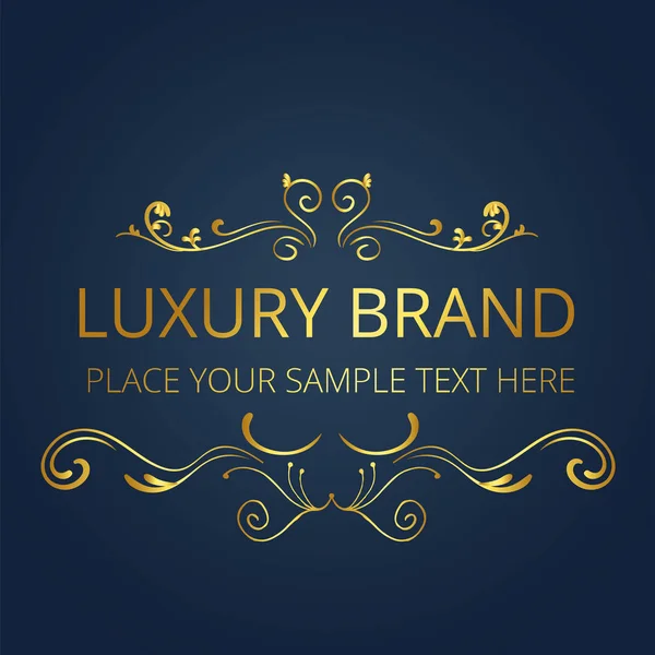 Luxury Brand Modern Gold Logo Template Design Vector Image