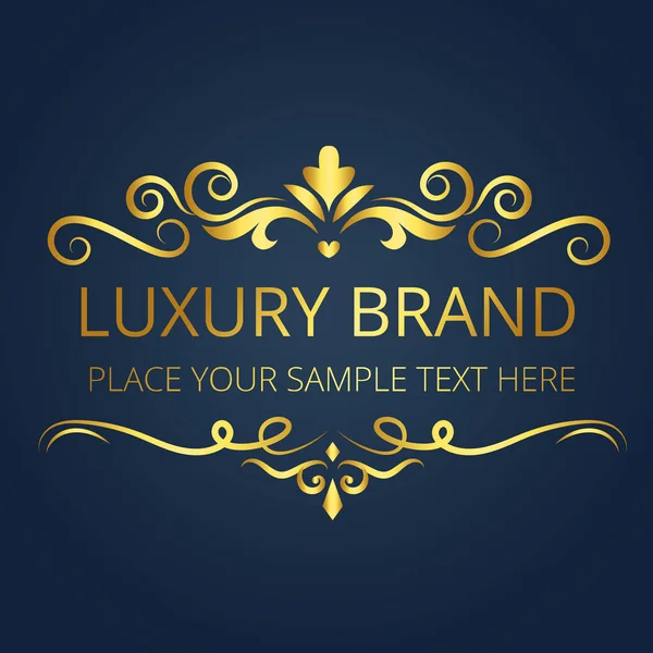 Luxury Brand Vintage Gold Template Design Vector Image