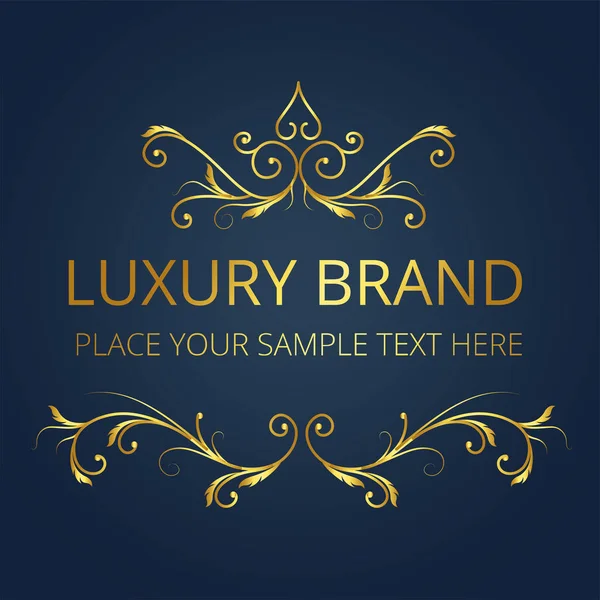 Modelo Texto Ouro Marca Luxo Design Moderno Vector Image Ilustrações De Stock Royalty-Free