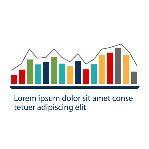 Infographic Αφηρημένο Bar Chart Σχεδιασμό Διανυσματική Εικόνα — Διανυσματικό Αρχείο