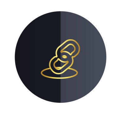 Bağlantı simgesi siyah daire arka plan vektör görüntü