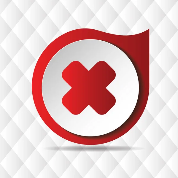 Cruz Roja Icono Fondo Geométrico Vector Imagen — Vector de stock