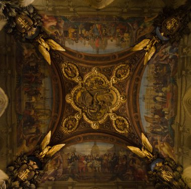  Louvre Müzesi - eski tarihi palace, Paris, Fransa