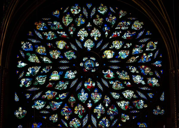 Intérieur Chapelle Gothique Xiiie Siècle Sainte Chapelle Paris — Photo