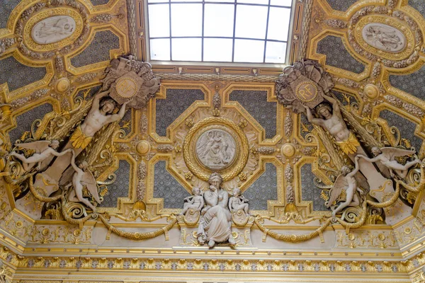 Музей Лувра Бывший Исторический Дворец Париж Франция — стоковое фото