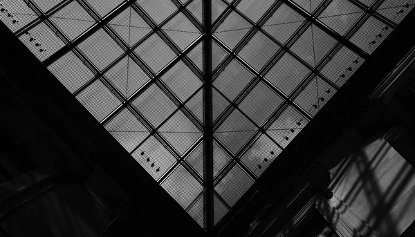 Forme Geometriche Modellate Parti Piramide Del Louvre Piramide Vetro Creata — Foto Stock