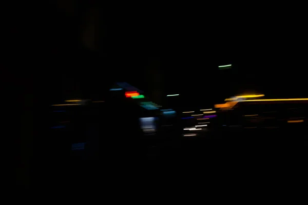 Μπερδεμένη Και Τεντωμένο Street Φώτα Στο Παρίσι Βράδυ — Φωτογραφία Αρχείου