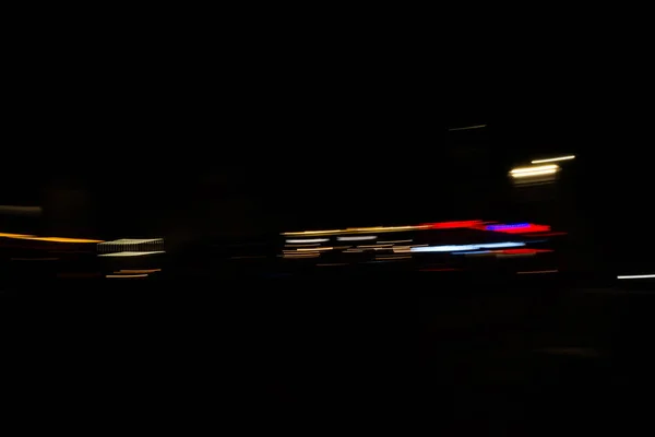 Onduidelijke Uitgerekt Straatverlichting Parijs Bij Nacht — Stockfoto