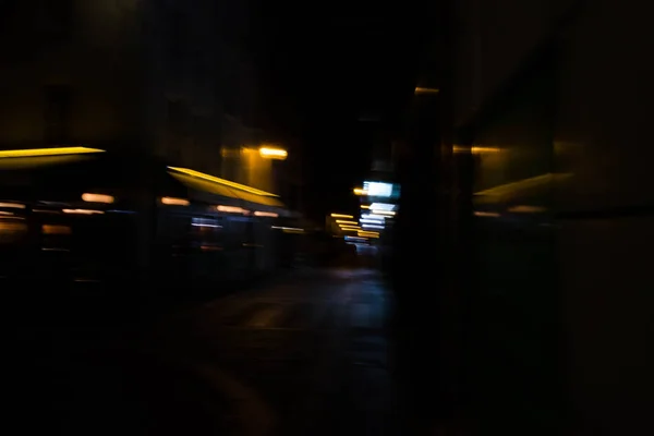 Onduidelijke Uitgerekt Straatverlichting Parijs Bij Nacht — Stockfoto