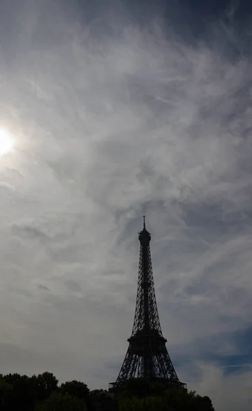 Eiffeltoren Smeedijzeren Lattice Toren Champ Mars Parijs Frankrijk — Stockfoto